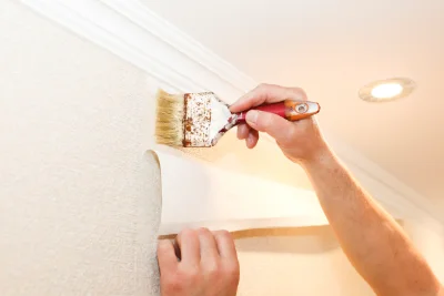 Pose de papier peint à Champoux — revêtements muraux et toiles de verre